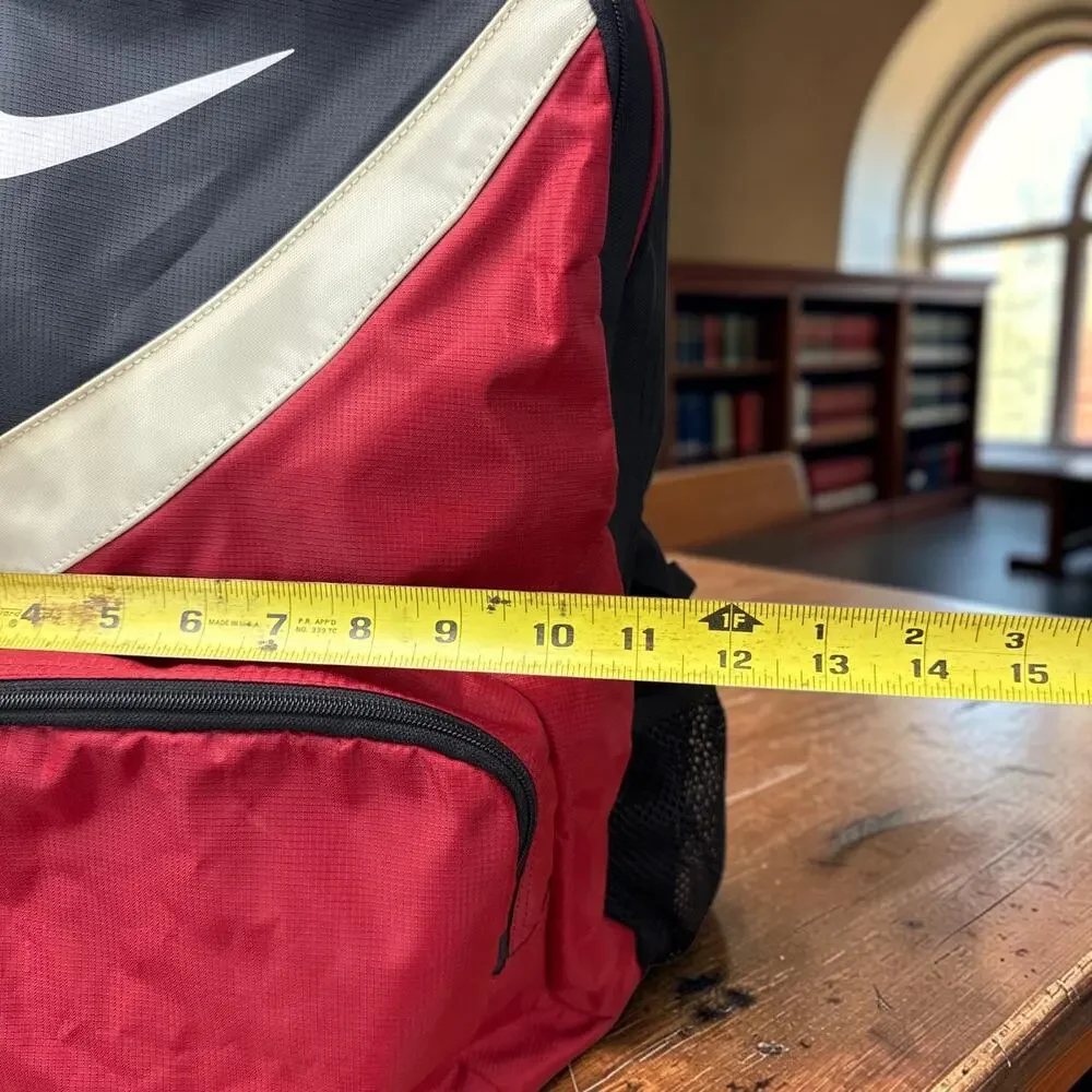 Vintage Nike Court Tennis Racquet Backpack Red Black Y2K Techwear Gorpcore 90s